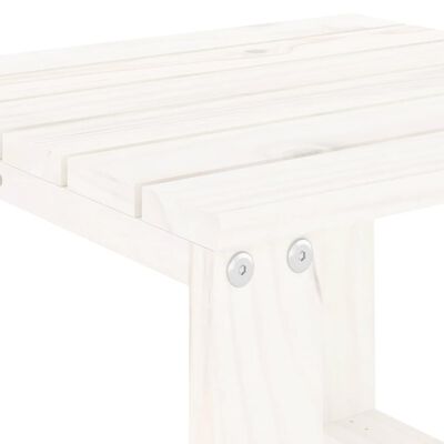 vidaXL fehér tömör fenyőfa kerti kisasztal 40x38x28,5 cm