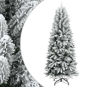 vidaXL PVC &eacute;s polietil&eacute;n műkar&aacute;csonyfa pelyhes h&oacute;val 120 cm