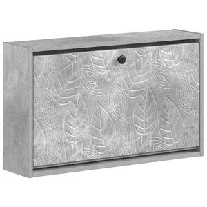 vidaXL Fali Cipőtart&oacute; DELFT 71 x 17 x 43 cm Szerelt Fa Betonsz&uuml;rke