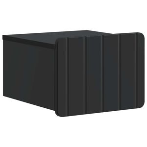 vidaXL Fali &eacute;jjeli szekr&eacute;ny Fekete 33 x 34,5 x 24 cm Szerelt Fa