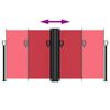 vidaXL piros beh&uacute;zhat&oacute; oldals&oacute; napellenző 120 x 600 cm