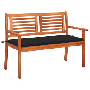 vidaXL 2 szem&eacute;lyes t&ouml;m&ouml;r eukaliptuszfa kerti pad p&aacute;rn&aacute;val 120 cm
