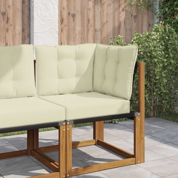 vidaXL K&uuml;lt&eacute;ri kanap&eacute; p&aacute;rna 3 pcs Kr&eacute;m Poli&eacute;szter