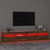 vidaXL f&uuml;st&ouml;s t&ouml;lgy sz&iacute;nű TV-szekr&eacute;ny LED-l&aacute;mp&aacute;kkal 240x35x40 cm