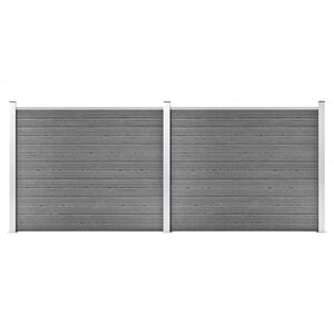 vidaXL sz&uuml;rke WPC ker&iacute;t&eacute;spanelszett 353 x 146 cm