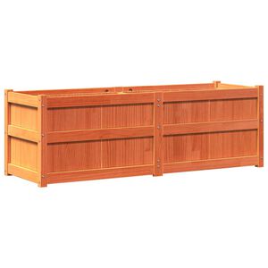 vidaXL viaszbarna t&ouml;m&ouml;r fenyőfa kerti vir&aacute;gl&aacute;da 150 x 50 x 50 cm