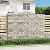vidaXL 10 db íves horganyzott vas gabion kosár 300x50x220/240 cm