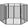 vidaXL Kutya Kapu 6 pcs Fekete 80 x 100 cm Horganyzott ac&eacute;l
