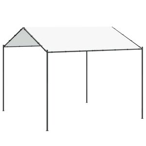 vidaXL Pavilon 4 x 4 x 2,6 m Feh&eacute;r Ac&eacute;l &eacute;s poli&eacute;szter 180 gsm