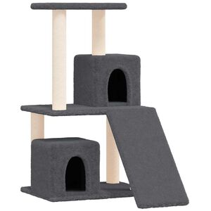vidaXL s&ouml;t&eacute;tsz&uuml;rke macskab&uacute;tor sziz&aacute;l kapar&oacute;f&aacute;val 82 cm