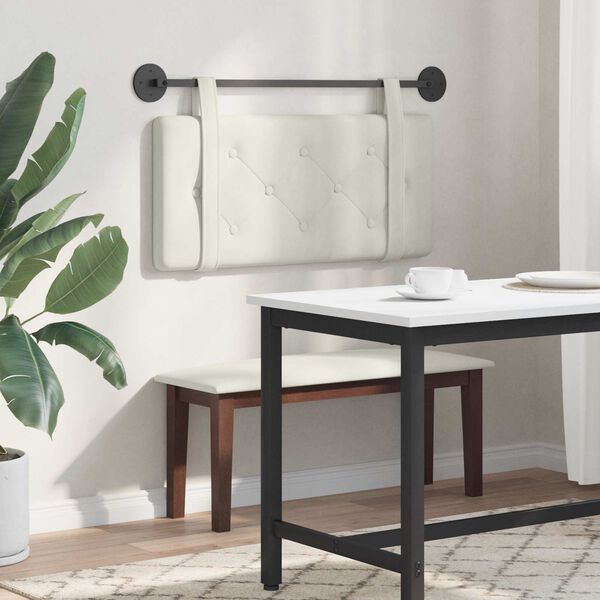 vidaXL Fali Fejt&aacute;mla Falra szerelhető Kr&eacute;m 90 x 55 x 5 cm B&aacute;rsony