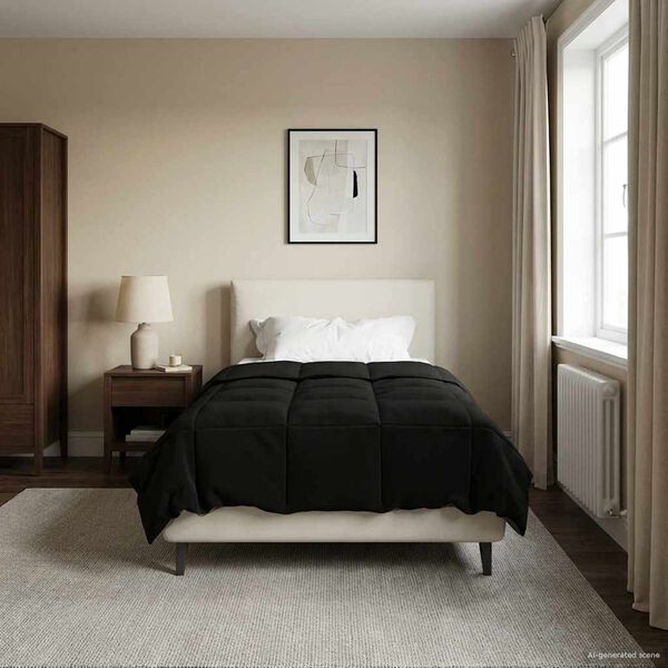 vidaXL Teljes &eacute;ves takar&oacute; S&ouml;v&eacute;nyes Fekete 135 x 220 cm Mikrosz&aacute;l