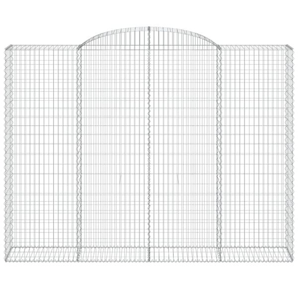 vidaXL 10 db íves horganyzott vas gabion kosár 300x50x220/240 cm