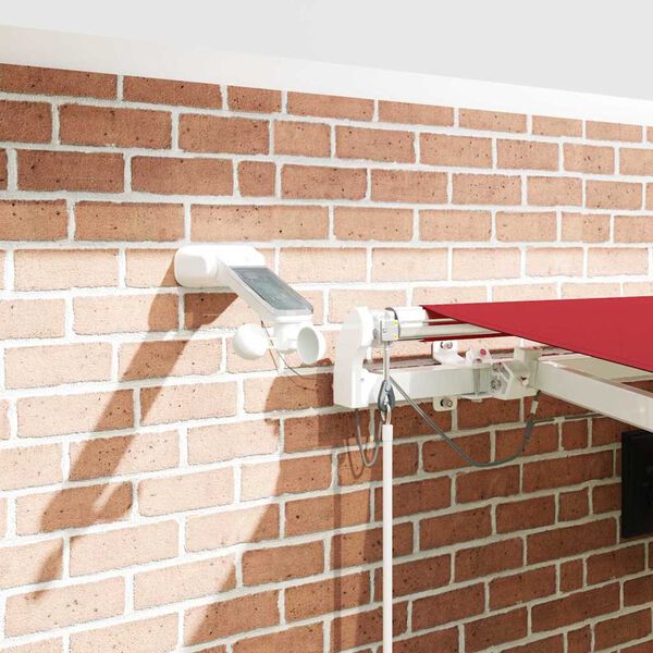 vidaXL Beh&uacute;zhat&oacute; napellenző Piros 450 &times; 300 cm Poli&eacute;szter &eacute;s f&eacute;m