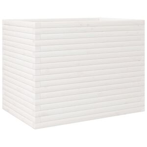 vidaXL feh&eacute;r t&ouml;m&ouml;r fenyőfa kerti vir&aacute;gtart&oacute; 90 x 60 x 68,5 cm