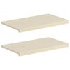 vidaXL Ablakp&aacute;rk&aacute;nyok 2 db Feh&eacute;r 70 x 30 x 2 cm T&ouml;m&ouml;r T&ouml;lgyfa