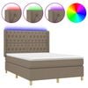 vidaXL t&oacute;psz&iacute;nű sz&ouml;vet rug&oacute;s &eacute;s LED-es &aacute;gy matraccal 140x190cm
