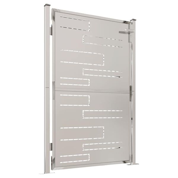 vidaXL rozsdamentes acél kerti kapu 100 x 145 cm