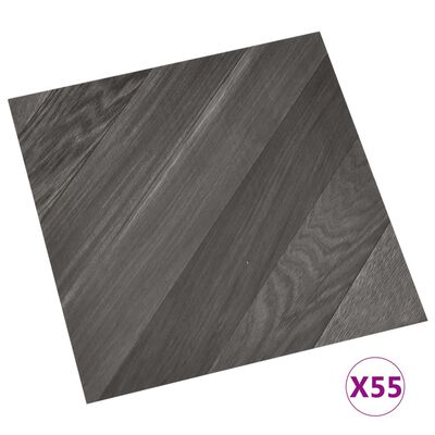 vidaXL 55 db szürke csíkos öntapadó PVC padlólap 5,11 m²