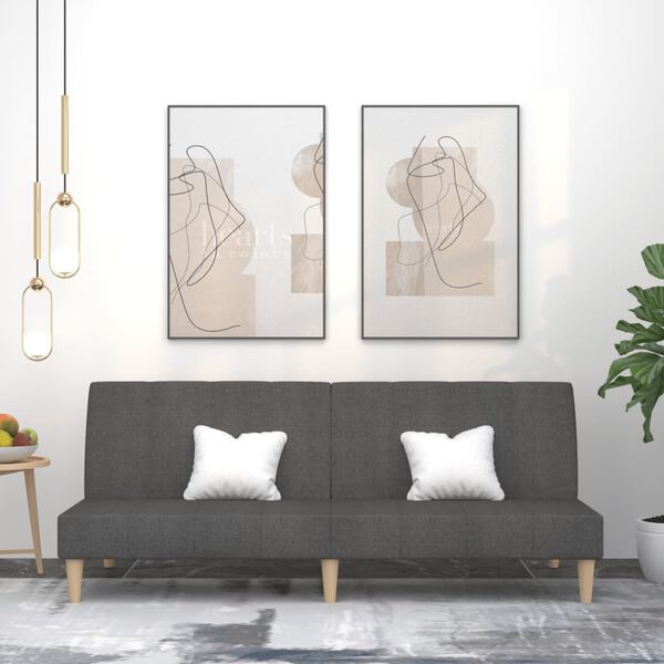 vidaXL k&eacute;tszem&eacute;lyes s&ouml;t&eacute;tsz&uuml;rke sz&ouml;vet kanap&eacute;&aacute;gy