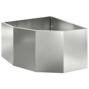 vidaXL Sarok Vir&aacute;gtart&oacute; Ez&uuml;st 60 x 60 x 35 cm Horganyzott ac&eacute;l