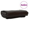 vidaXL Ponyva 650g / m&sup2; Barna 4 x 6 m V&aacute;szon PVC bevonattal