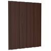 vidaXL Tetőpanel 12 pcs Barna 60 x 45 cm Horganyzott ac&eacute;l