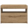 vidaXL 2 db kézműves tölgy színű szerelt fa TV-szekrény LED-lámpákkal