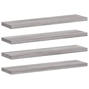 vidaXL 4 db sz&uuml;rke sonoma sz&iacute;nű szerelt fa fali polc 40 x 10 x 1,5 cm