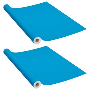 vidaXL 2 db azúrkék öntapadó PVC ajtófólia 500 x 90 cm