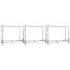 vidaXL 3 db ez&uuml;stsz&iacute;nű 2 szintes ac&eacute;l gumiabroncstart&oacute; 110x40x110 cm