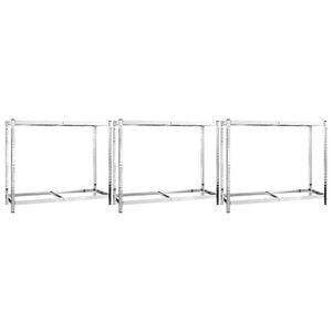 vidaXL 3 db ez&uuml;stsz&iacute;nű 2 szintes ac&eacute;l gumiabroncstart&oacute; 110x40x110 cm