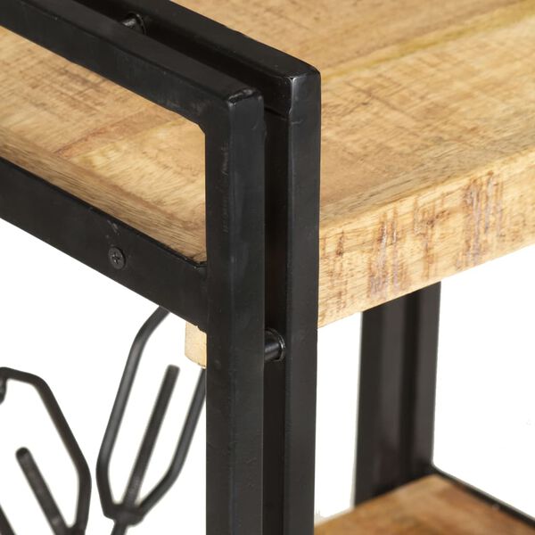 vidaXL 3 szintes tömör mangófa könyvespolc 60 x 30 x 80 cm