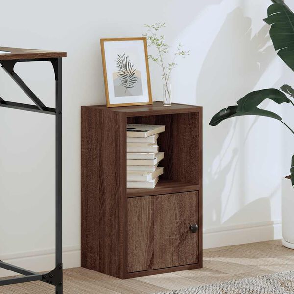 vidaXL barna t&ouml;lgy sz&iacute;nű szerelt fa k&ouml;nyvszekr&eacute;ny 31x24x52 cm