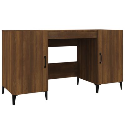vidaXL barna tölgy színű szerelt fa íróasztal 140 x 50 x 75 cm