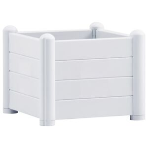 vidaXL feh&eacute;r kerti PP magas&aacute;gy&aacute;s 43 x 43 x 35 cm