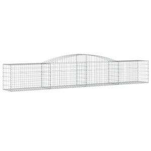 vidaXL &iacute;ves horganyzott vas gabion kos&aacute;r 400x50x60/80 cm