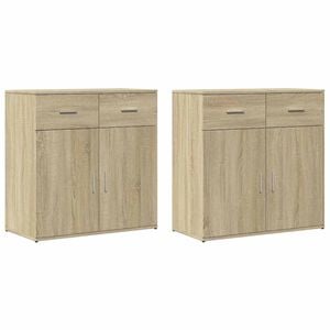 vidaXL 2 db sonoma t&ouml;lgy sz&iacute;nű szerelt fa t&aacute;lal&oacute;asztal 79 x 38 x 80 cm