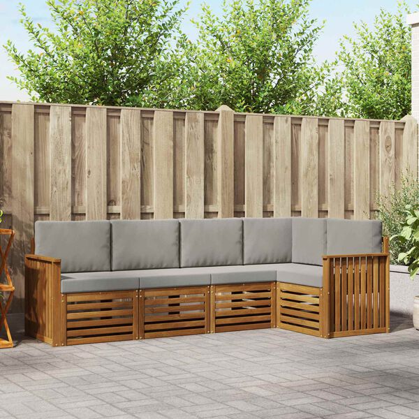 vidaXL &Uuml;lőgarnit&uacute;r&aacute;k 5 pcs Term&eacute;szetes &eacute;s Vil&aacute;gossz&uuml;rke T&ouml;m&ouml;r Ak&aacute;cfa