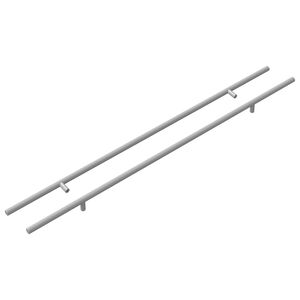 vidaXL Szekr&eacute;ny Foganty&uacute; 2 db Ez&uuml;st 700mm Rozsdamentes ac&eacute;l