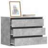 vidaXL betonsz&uuml;rke szerelt fa fi&oacute;kos sarokszekr&eacute;ny 80 x 41 x 58 cm