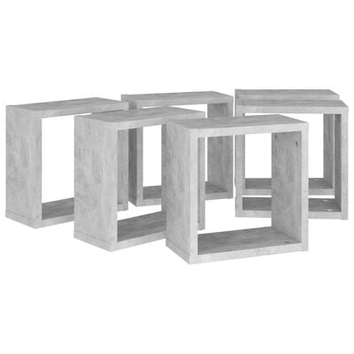 vidaXL 6 db betonszürke fali kockapolc 30 x 15 x 30 cm