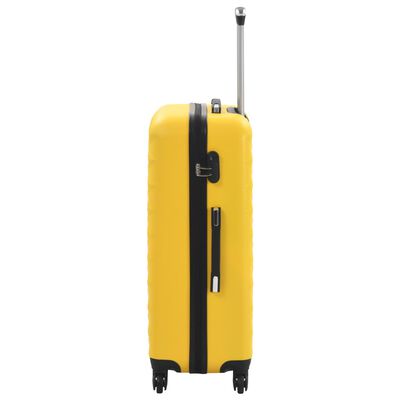 vidaXL 3 db sárga keményfalú ABS gurulós bőrönd