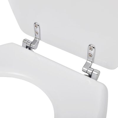 vidaXL egyszerű tervezésű fehér MDF WC-ülőke
