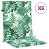 vidaXL H&aacute;tp&aacute;rn&aacute;k 6 pcs Lev&eacute;l mint&aacute;zat 100 x 50 x 3 cm Oxford Sz&ouml;vet