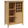 vidaXL Bor szekr&eacute;ny HILL M&eacute;z barna 79.5 x 40 x 107.5 cm T&ouml;m&ouml;r fenyőfa