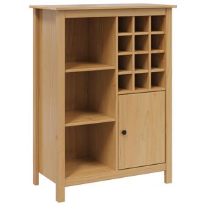 vidaXL Bor szekr&eacute;ny HILL M&eacute;z barna 79.5 x 40 x 107.5 cm T&ouml;m&ouml;r fenyőfa