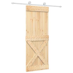 vidaXL Cs&uacute;sz&oacute; ajt&oacute; 80 x 210 cm Szil&aacute;rd Fenyőfa (Nem Kezelt)