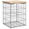 vidaXL tömör fenyőfa gabion kerti pad 33x31x42 cm