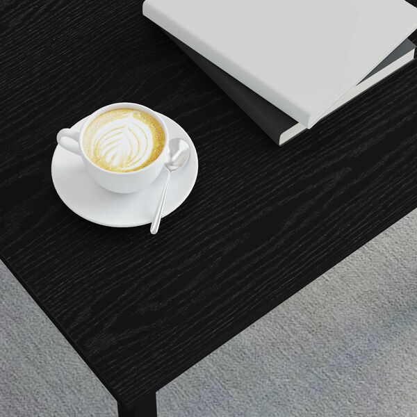 vidaXL Doh&aacute;nyz&oacute;asztal Fekete t&ouml;lgy 50 x 50 x 36 cm Faanyag